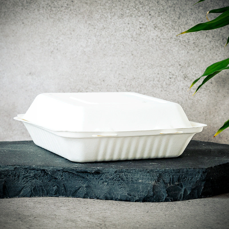 Bagasse Menübox ungeteilt 1200ml VPE: 100 St.