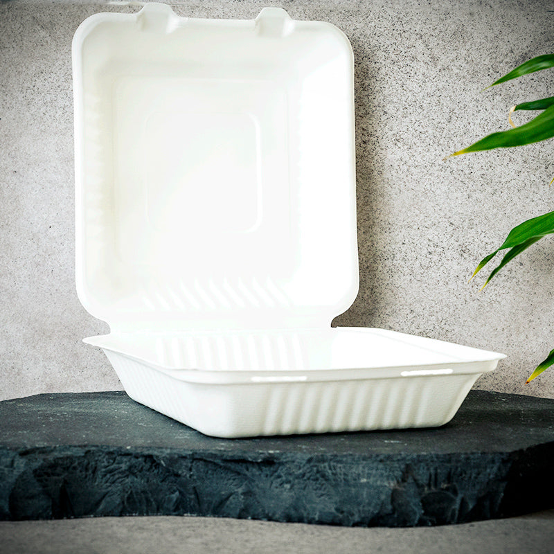 Bagasse Menübox ungeteilt 1200ml VPE: 100 St.