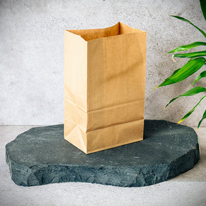 Blockbodenbeutel, 15x10x25 cm, braun, Kraftpapier, VPE 500 St.