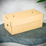 Doppel-Burger-Box, 24x12x10cm, Kraftkarton, braun, faltbar, VPE: 100 St.