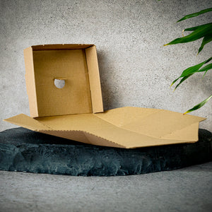 Burger Box, XL, 14x14x12cm, Kraftkarton, braun, faltbar, VPE: 100 St.