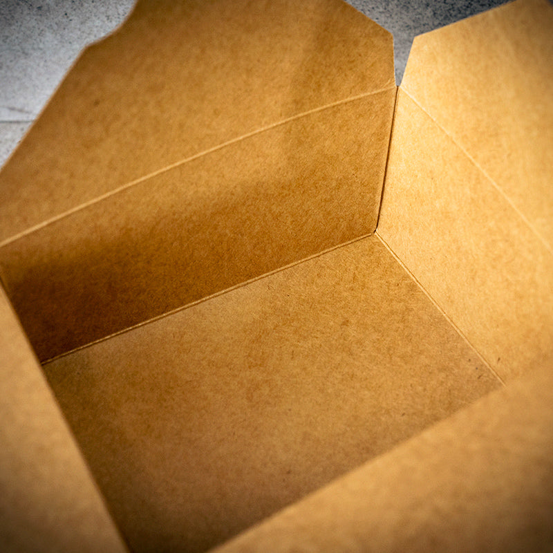 Lunch-Box, Take away, 15,3x12x6,5cm, 1300ml, kraftpapier, braun