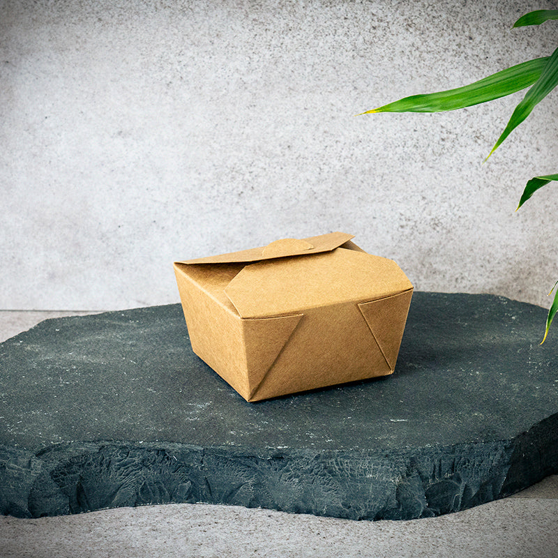 Lunch-Box, Take away, 11,3x9x6,5cm, 750ml, kraftpapier, braun