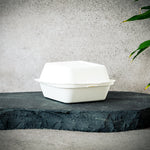 Bagasse, Burger-Box, 15x15cm, weiß