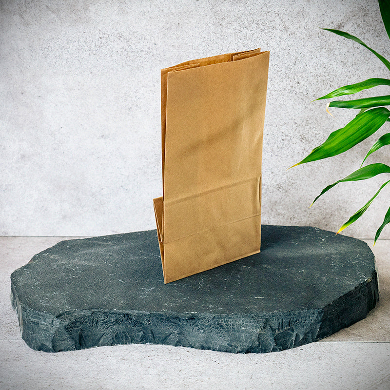 Blockbodenbeutel, 15x10x25 cm, braun, Kraftpapier